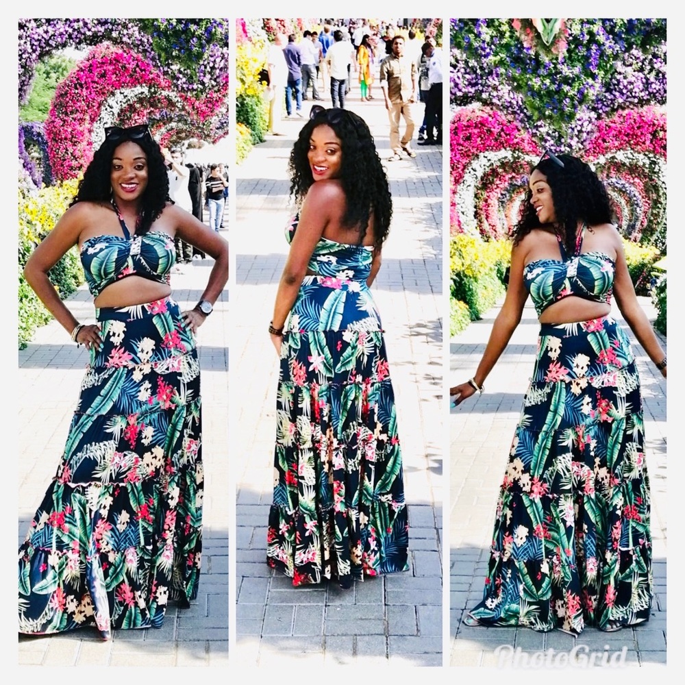 Beautiful Floral skirt set for spring or summer